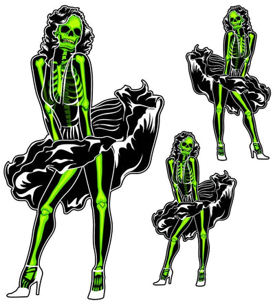 Zombie Monroe Pin Up Decal