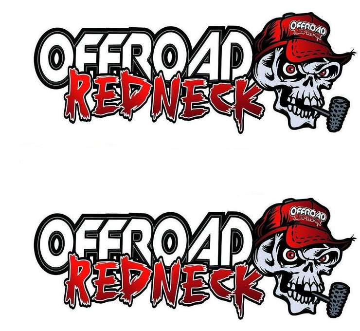 Off Road Red Neck Skull Decal