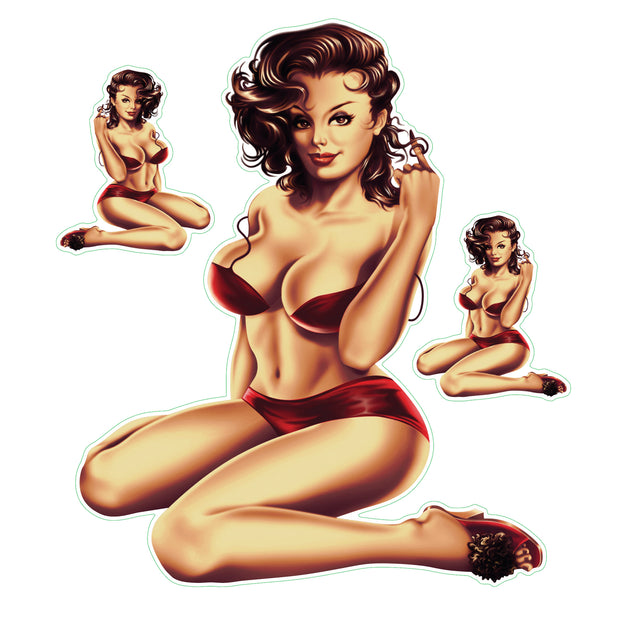 1950s Nose Art Pin Up Girl Decal Lethal Threat