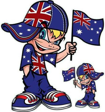 Australia Little Boy Flag Decal