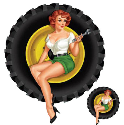 Tractor Pin Up Girl Decal