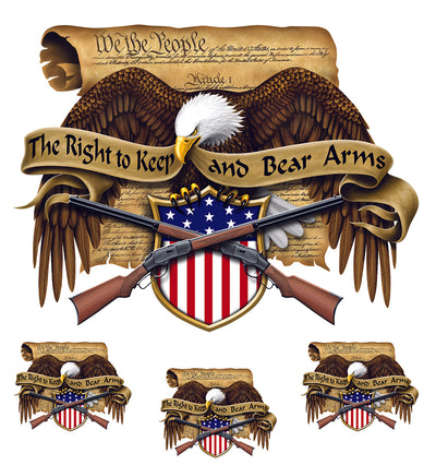 Right to Bear Arms 2nd Amendment Eagle Decal