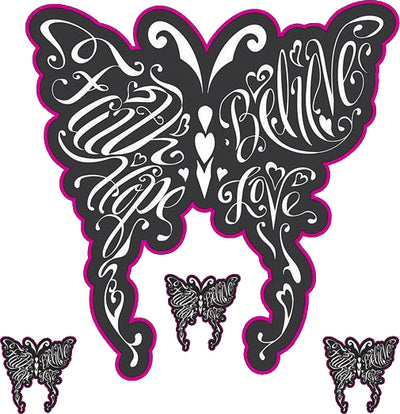 Butterfly Words Decal