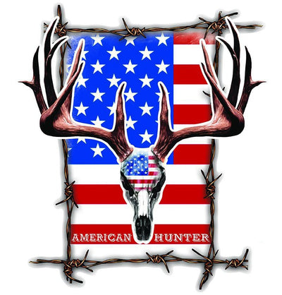 American  Deer Skull Hunter Decal