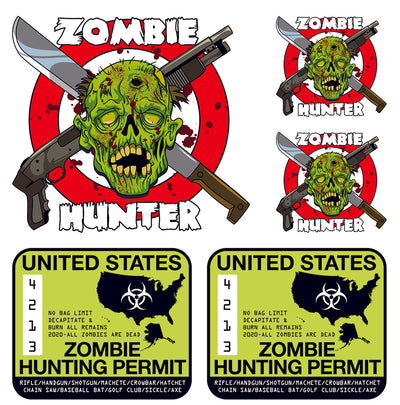 Zombie Hunting Permit Decal Kit