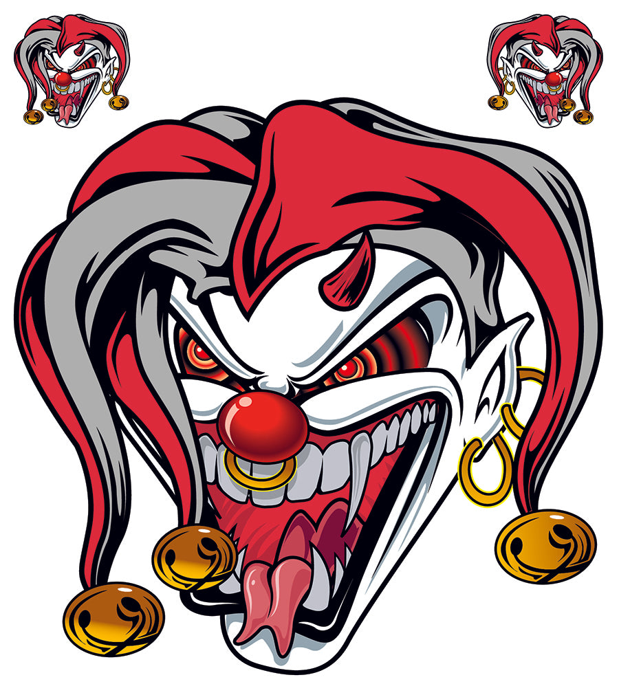 Pierced Jester Head Decal