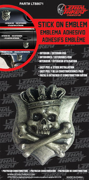 King Skull 3D Peel n Stick Emblem