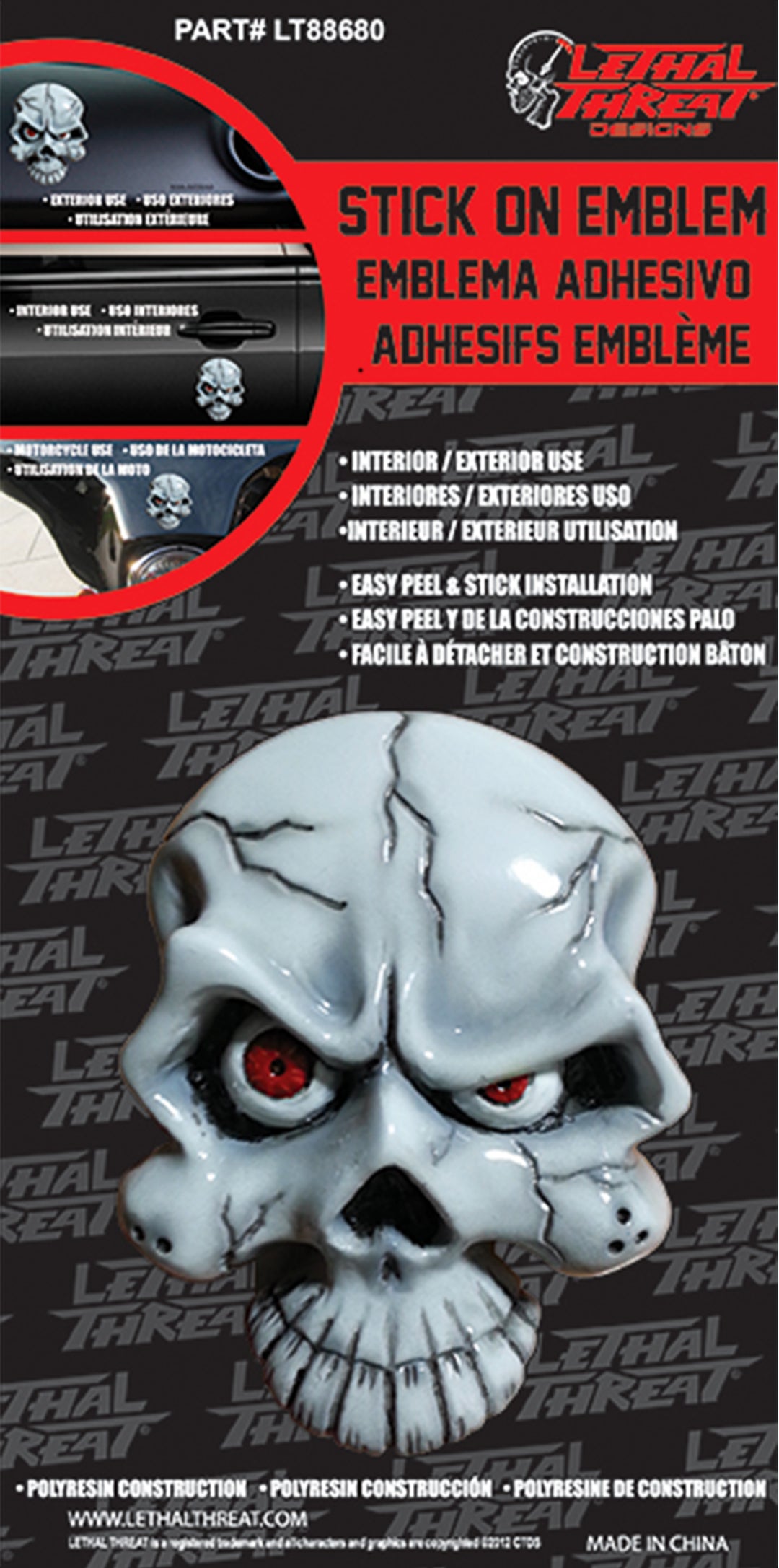 Eyeball Skull 3D Peel n Stick Emblem