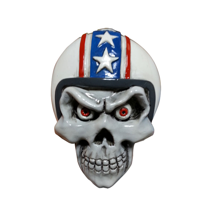 White Helmet Skull 3D Peel n Stick Emblem