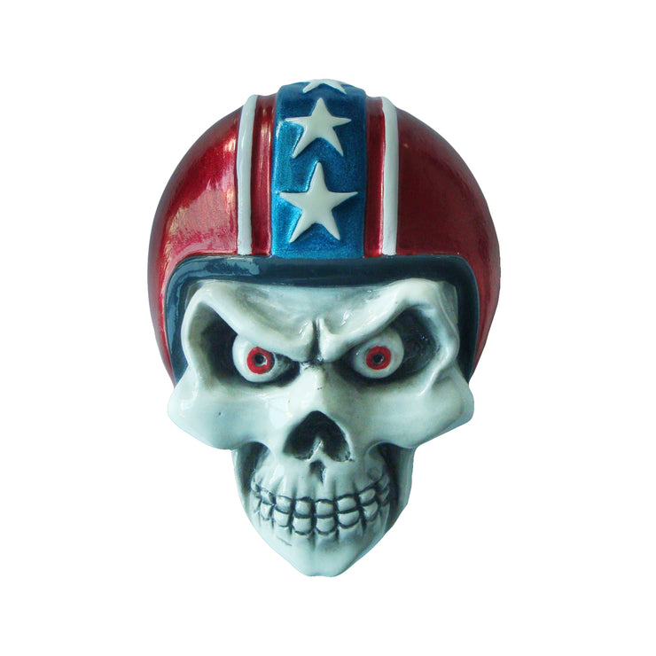 Red Helmet Skull Red Peel n Stick 3D Emblem