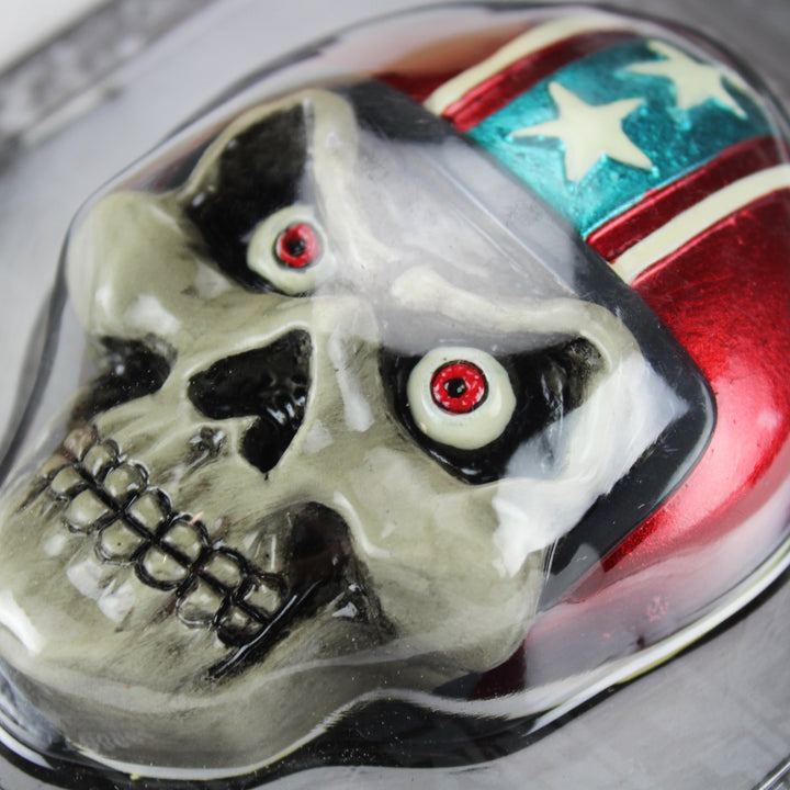 Red Helmet Skull Red Peel n Stick 3D Emblem