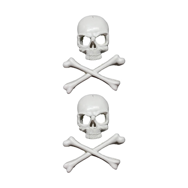 Skull & Cross Bone Skull 2 Pack 3D Emblem