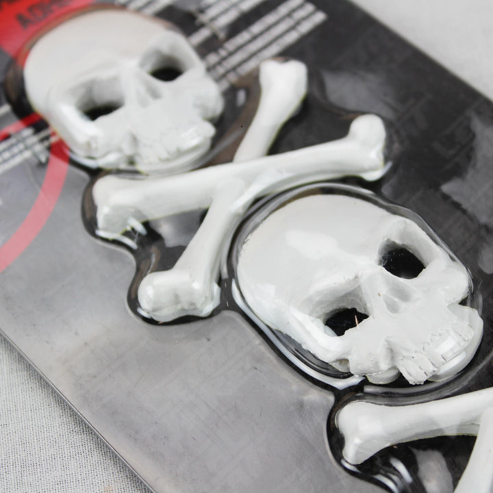 Skull & Cross Bone Skull 2 Pack 3D Emblem