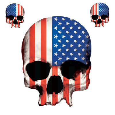 USA Flag Skull Decal