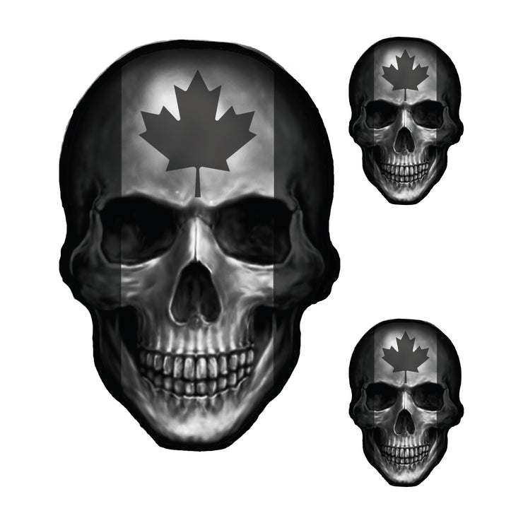 Canadian Skull  Decal