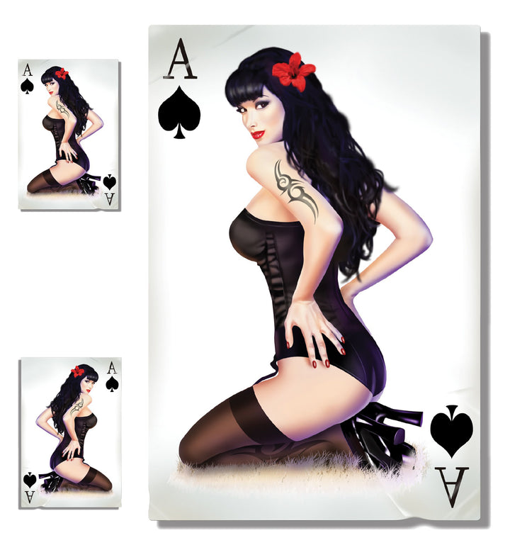 Ace of Spades Pin Up Girl Decal