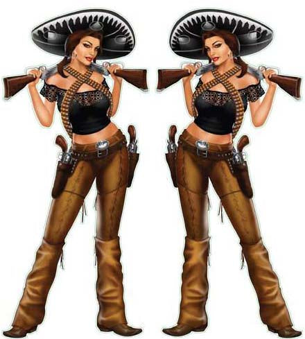 Bandita / Gangster Pin Up Girl Decal