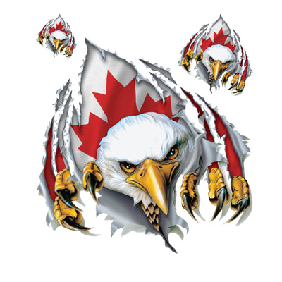 Rip N Tear Canadian Flag Eagle Decal