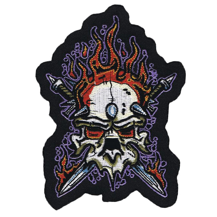 Heavy Metal Skull Embroidered Patch