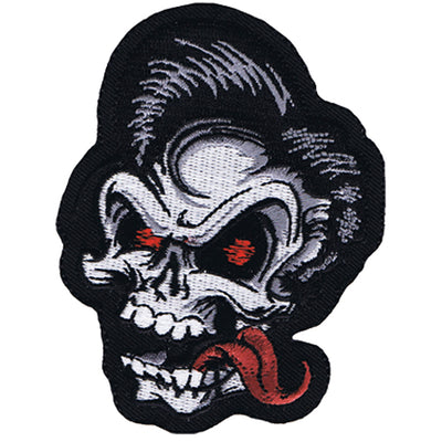 Large Embroidery Patches Flame Skeleton Skull Bull Head Axe Live Free For  Jacket Back Vest Biker Rock Punk Accessories Sew On