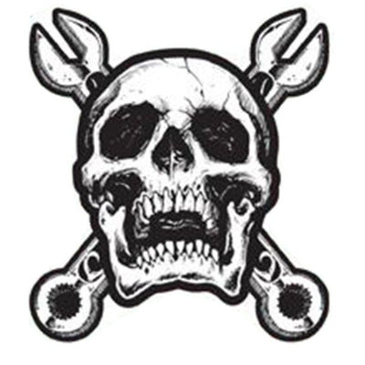 Wrench Skull Mini Decal/Sticker