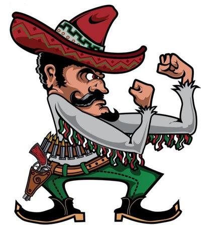 Fighting Mexican Mini Decal/Sticker