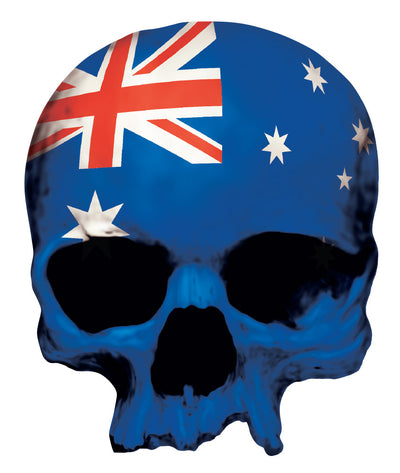Australian Flag Skull Mini Decal/Sticker