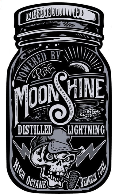 White Lightning Moonshine Stickers