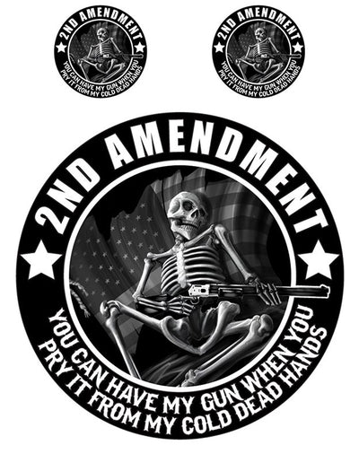 2nd Amendment Skeleton Mini Decal/Sticker