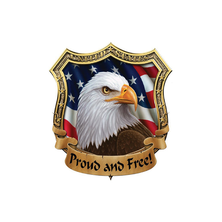 Proud N Free USA Eagle Shield Mini Decal/Sticker