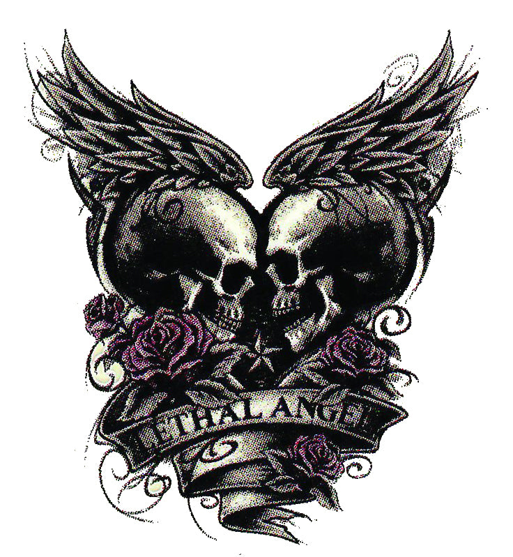 Eternal Love Winged Skull Mini Decal/Sticker