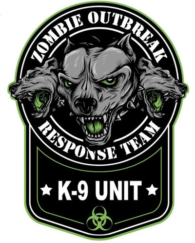 Zombie K9 Unit  Mini Sticker