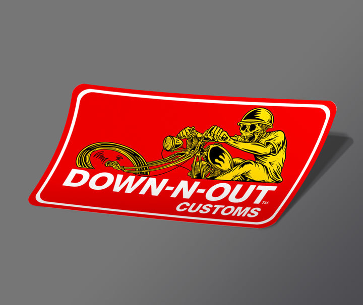 Chopper Skull Rider Mini Decal/Sticker