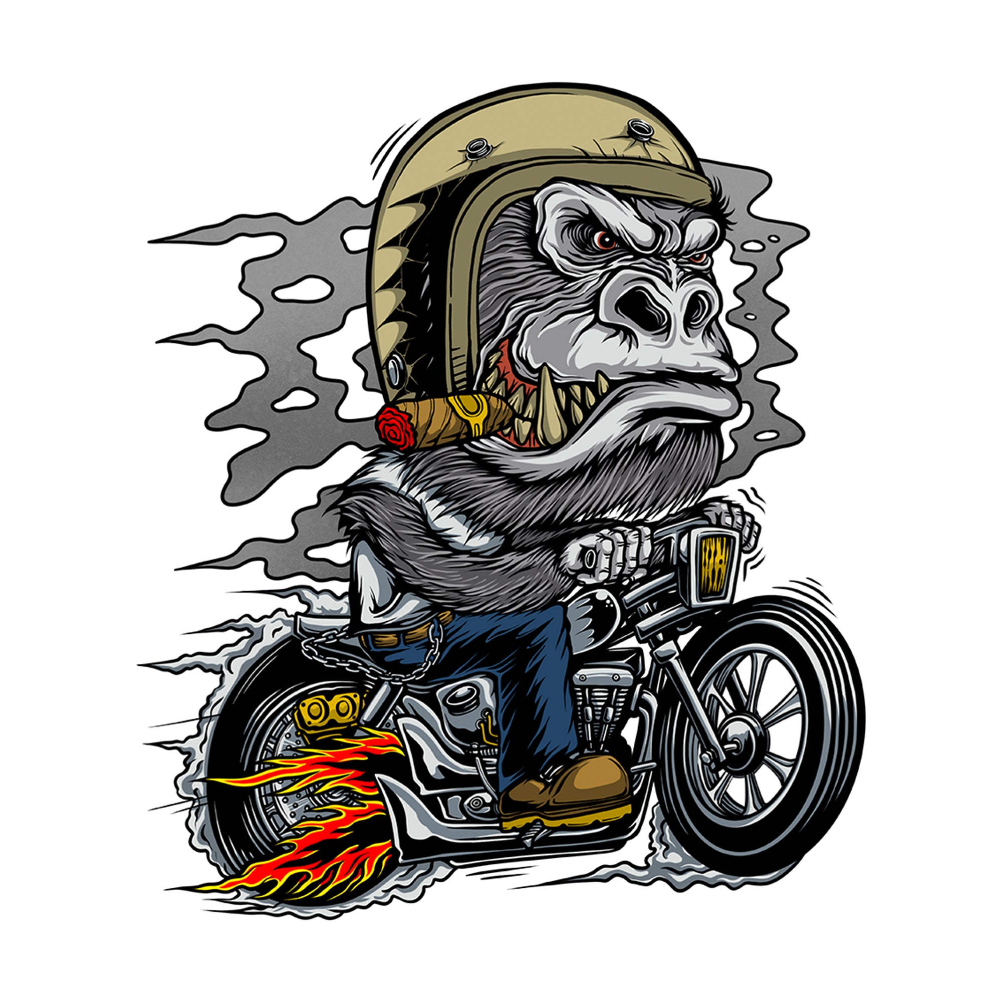 Lethal Threat Adesivo Gorilla 8x12 Cm – Vinile Per Esterni, Rimovibile, Resistente, Per Auto, Moto, Caschi