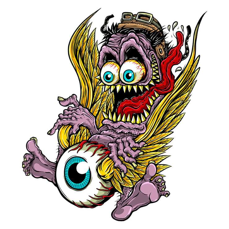 Monster Flying Eyeball Mini Decal / Sticker