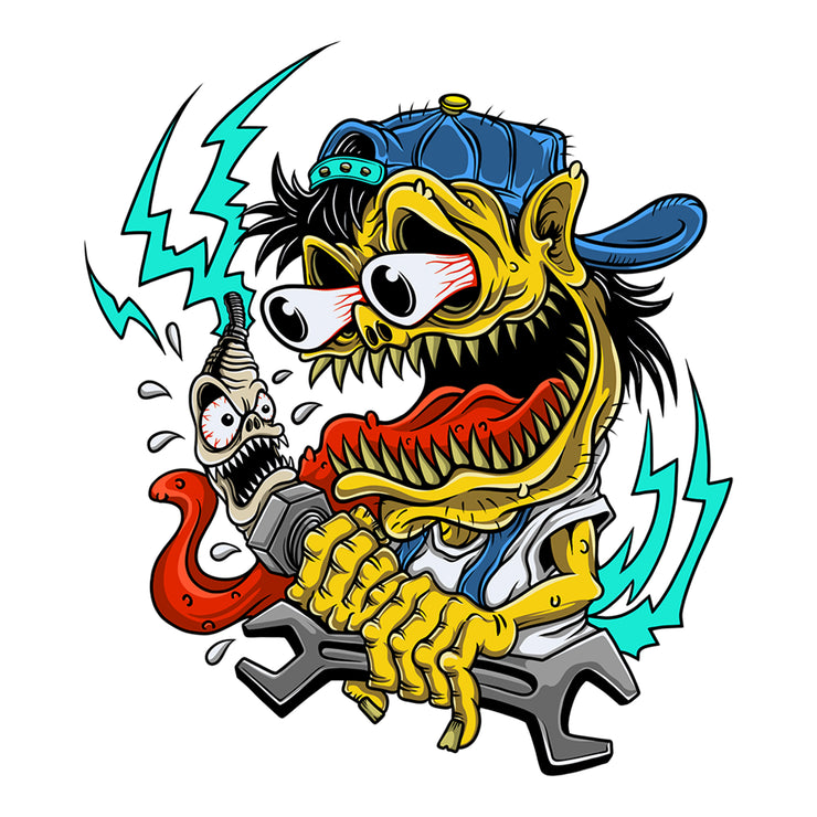 The Monster and Mr. Sparky Mini Decal / Sticker