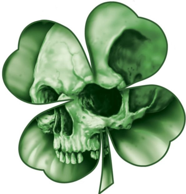 Clover Skull Mini Decal Sticker Lethal Threat