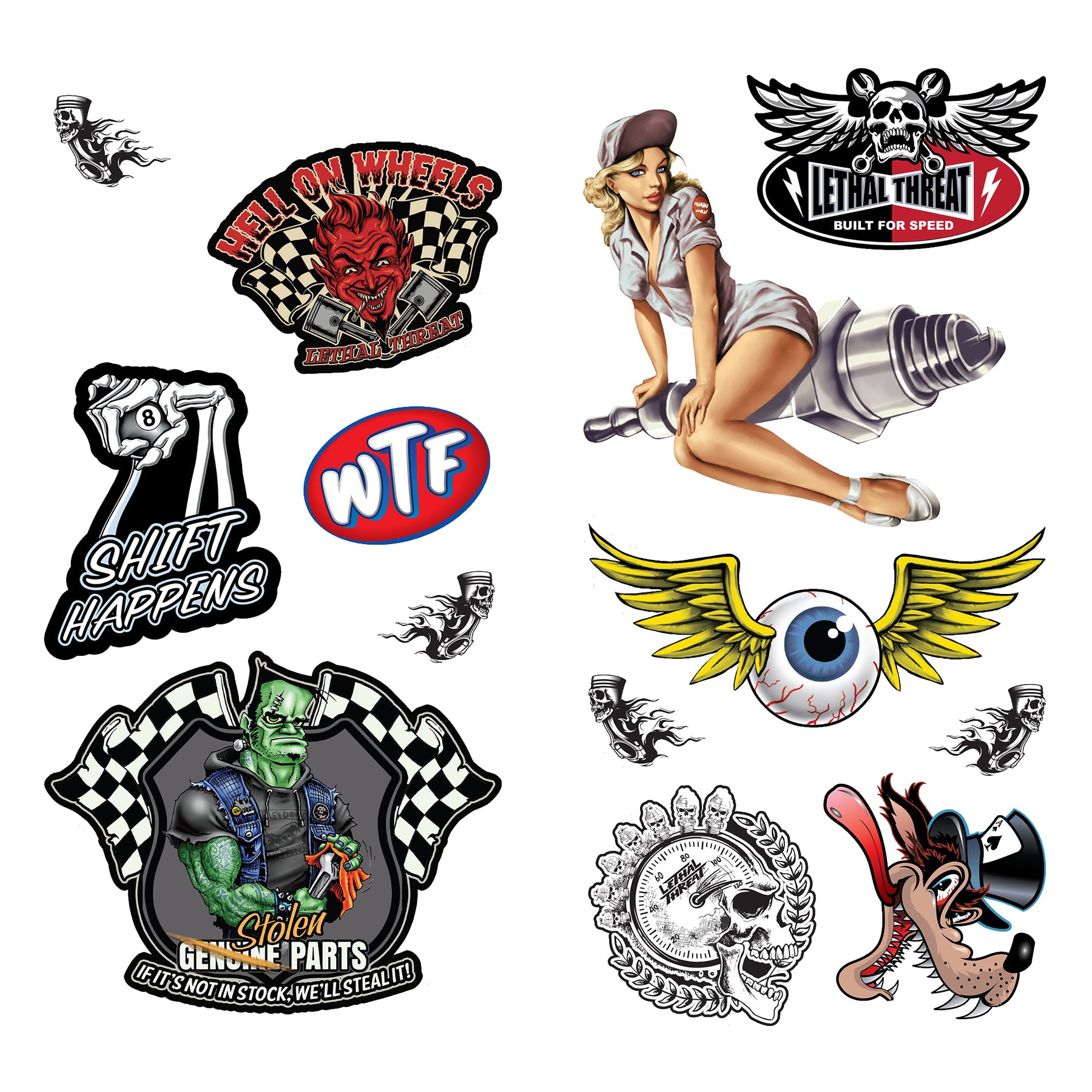 Hot Rod Sticker Decals Hot Rod / Kustom Kulture Decal Series – Lethal Threat