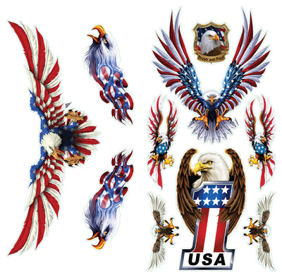 Flying Free USA Eagle Decal Series
