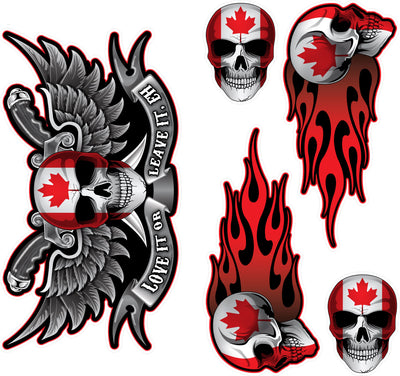 Canada Skull Decal Series