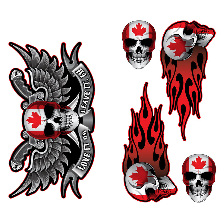 Canadian Skull Series Sticker Bomb Pack