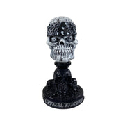 Black Bandana Skull Head with Display Stand / Dash Topper