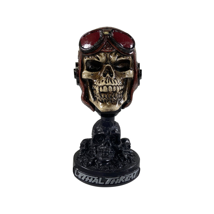 Racing Skull Head with Skull Display Stand / Dash Topper