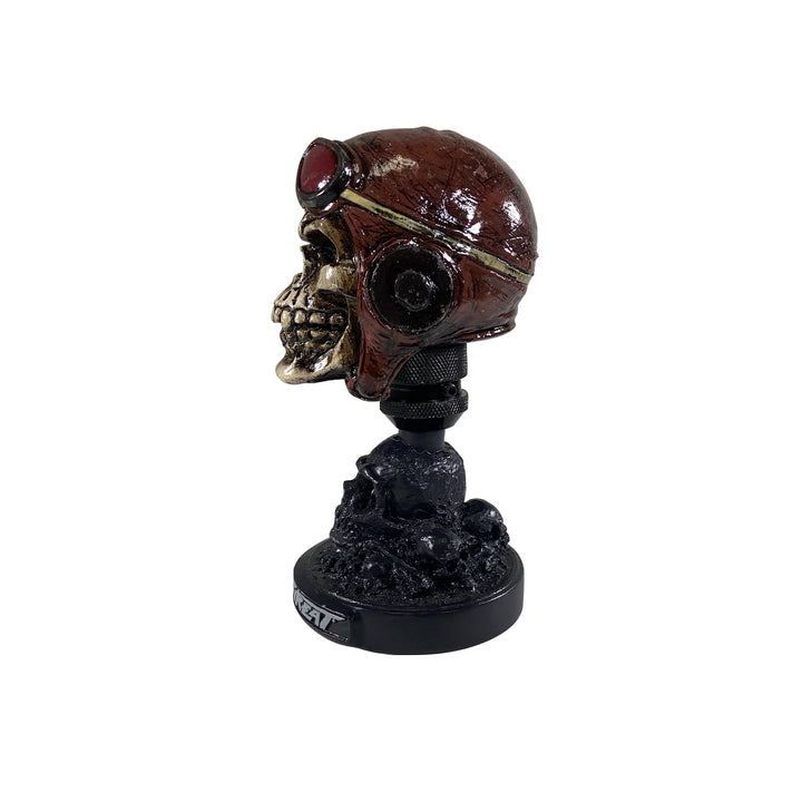 Racing Skull Head with Skull Display Stand / Dash Topper