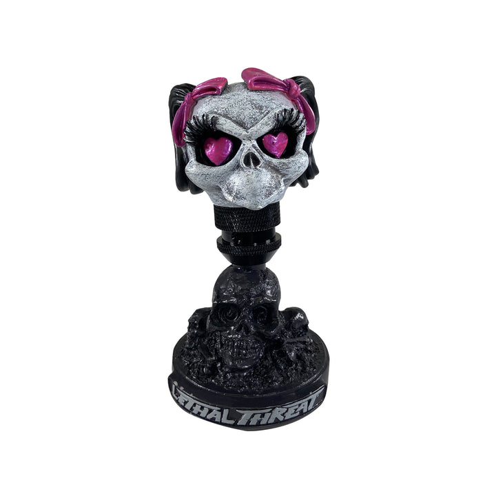 Girl Skull Head with Skull Display Stand / Dash Topper