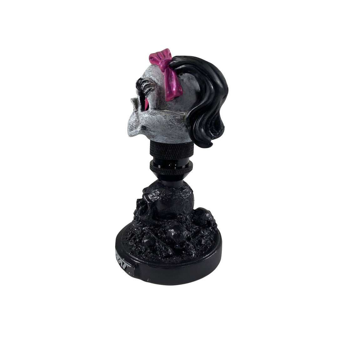 Girl Skull Head with Skull Display Stand / Dash Topper