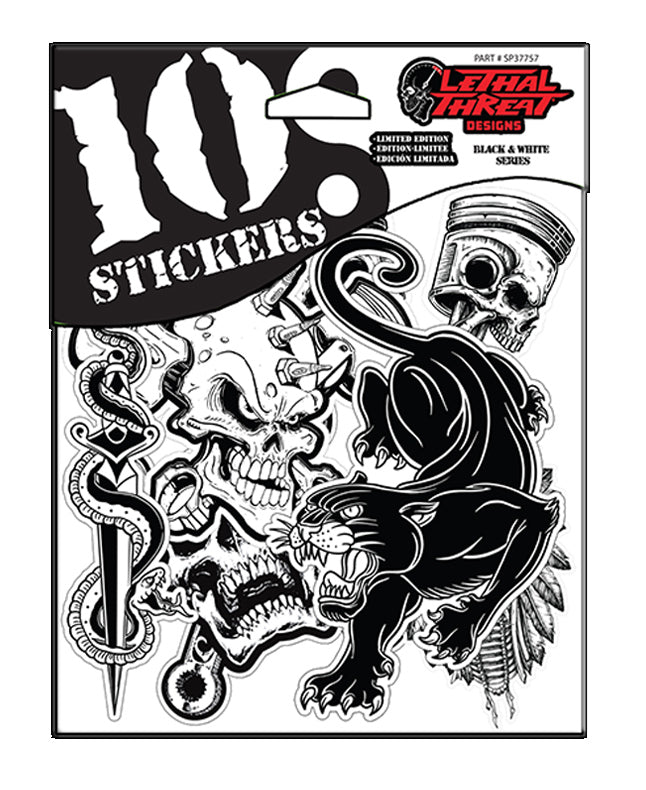 Black and White Tattoo Ten Pack Sticker Series