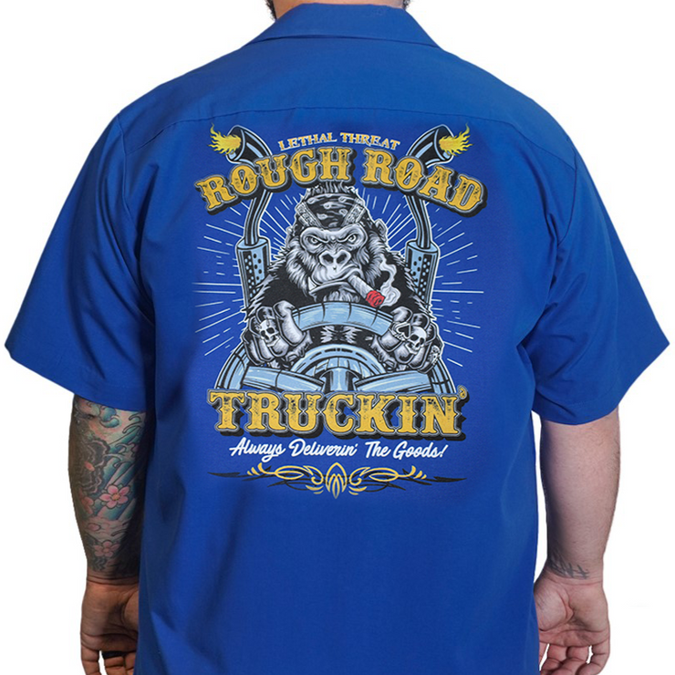 Rough Road Gorilla Printed Work Shirt / Shop Shirt