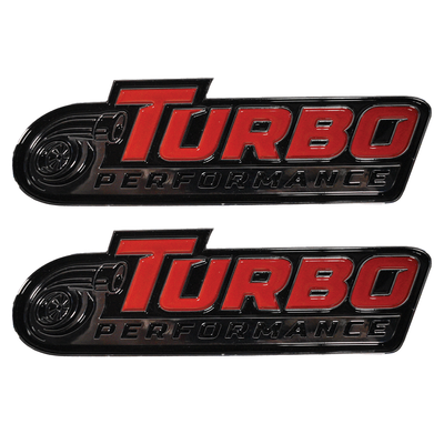 Turbo 2 Pack Peel n Stick ABS Emblem