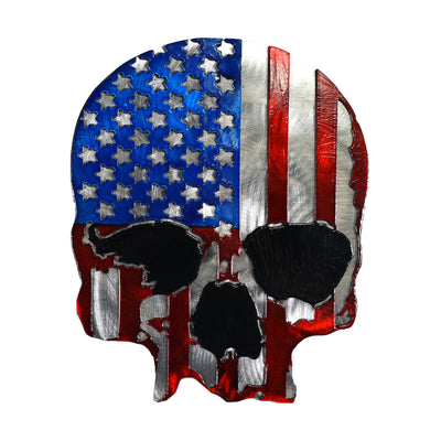 U.S.A. Skull Color Metal Hitch Plug